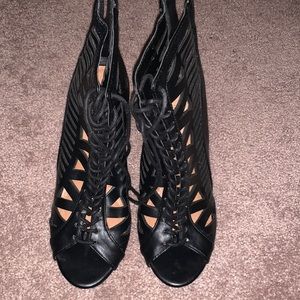 Black Heels with Strings